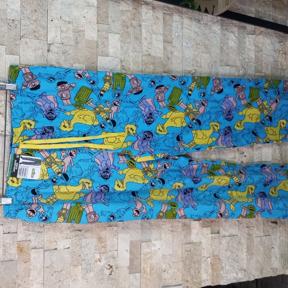 SESAME STREET Men's Sleep Pant Confort Fit Functional Pockets Sz XL